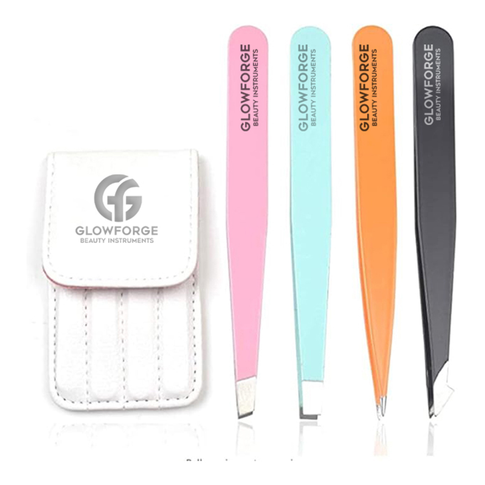Eyebrow Tweezers Set Professional Stainless Steel Tweezers Set (4 colors)
