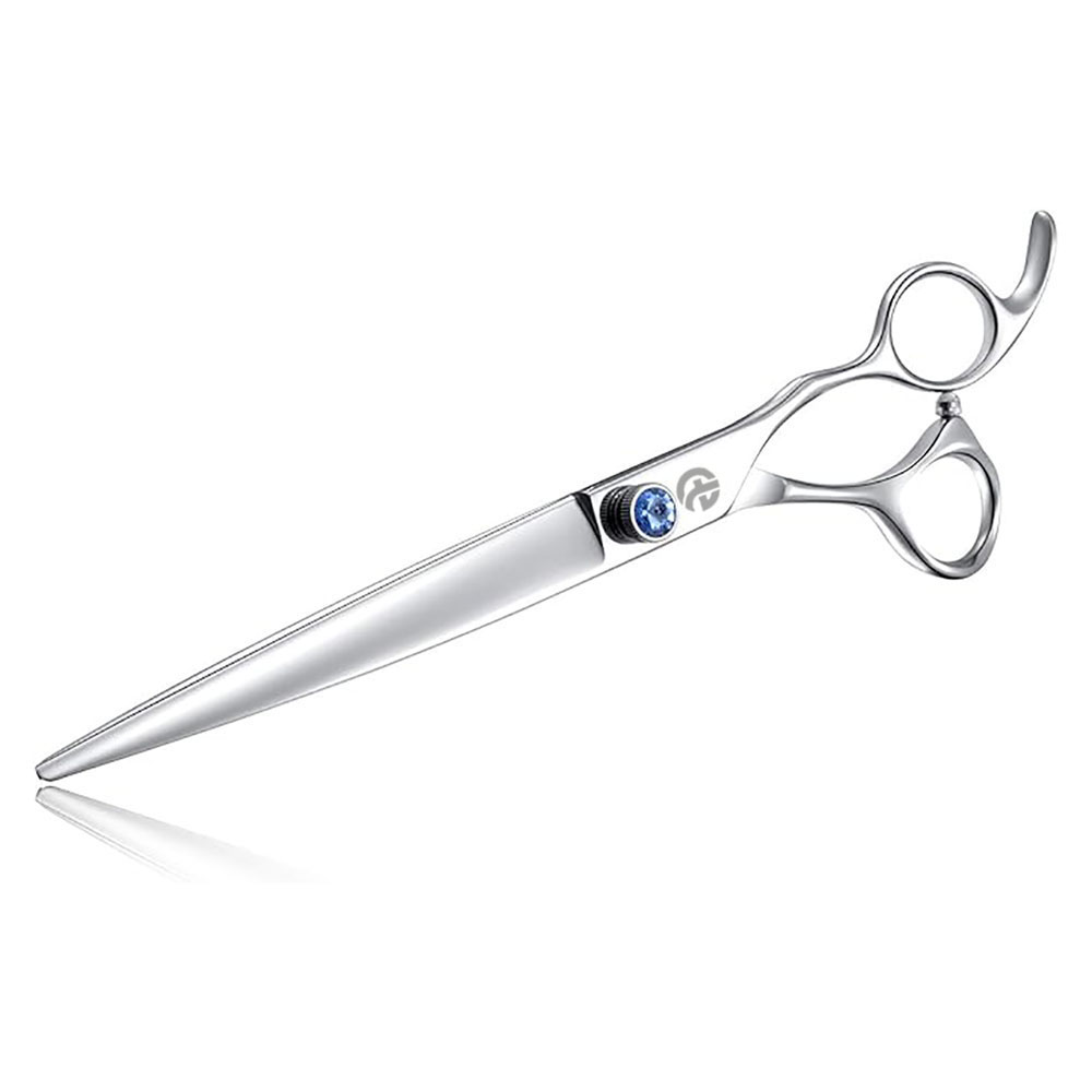 Straight Dog Grooming Scissors Long Pets Grooming Shears Premium Cats Trimming Kit with Offset Handle